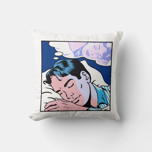 SWEET DREAMS for HIM. Throw Pillow (Front)