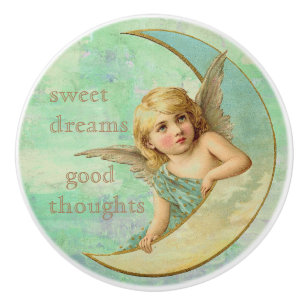 Sweet dreams, Good Thoughts Angel Ceramic Knob