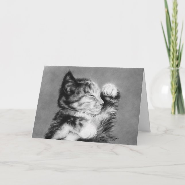 Sweet Dreams Kitten Greeting Card (Front)