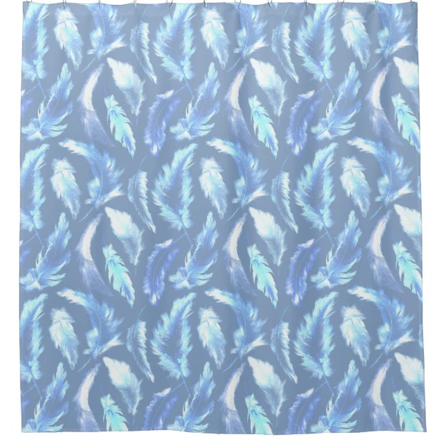 sweet dreams - light blue watercolor feathers : (Front)