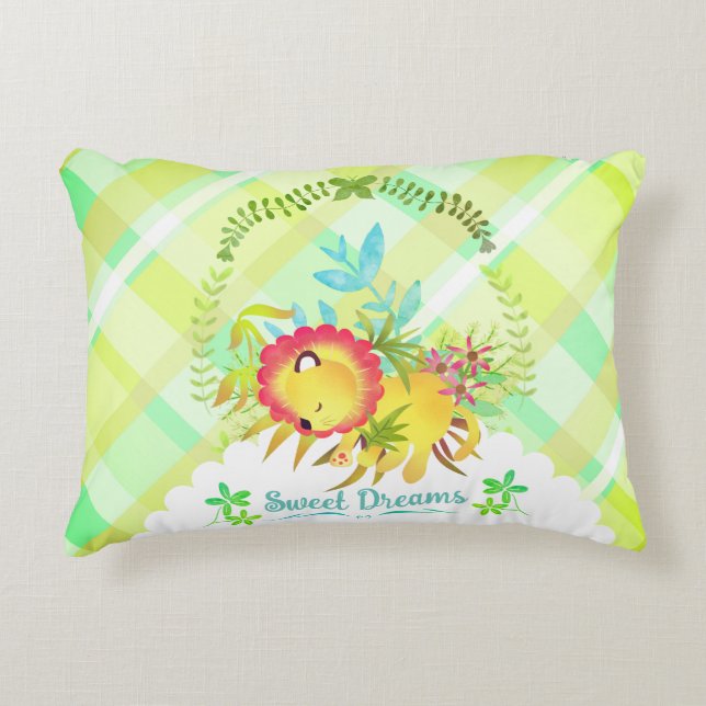 Sweet Dreams Lion  Baby  Accent Pillow (Front)
