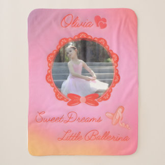 "Sweet Dreams Little Ballerina"  Sherpa Blanket