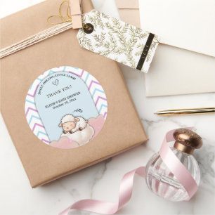 Sweet Dreams Little Lamb Cute Kawaii Baby Shower  Classic Round Sticker
