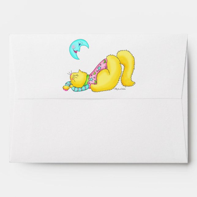 Sweet Dreams Napping Cat Envelope (Back (Top Flap))