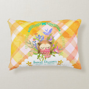 Sweet Dreams Owl Baby Blanket Accent Pillow