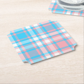 Sweet Dreams Plaid Paper Coasters