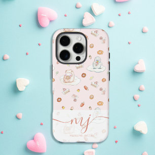 Sweet Dreams Sheep & Penguin   Pastel Pink Dessert iPhone 16 Pro Case