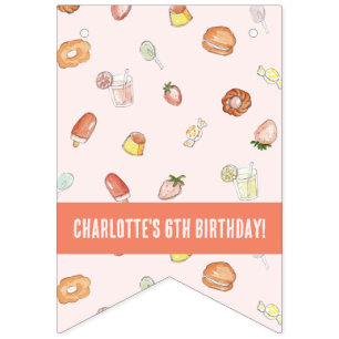 Sweet Dreams Sky Dessert Kids Birthday PartyPhoto Bunting Flags