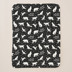 Sweet Dreams   Star Constellations Sherpa Blanket
