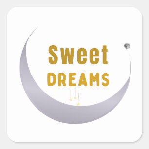 Sweet Dreams Sticker – Moon & Stars Design for Sle