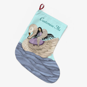 Sweet Dreams (The Angel & The Swan) (Full Colour) Large Christmas Stocking
