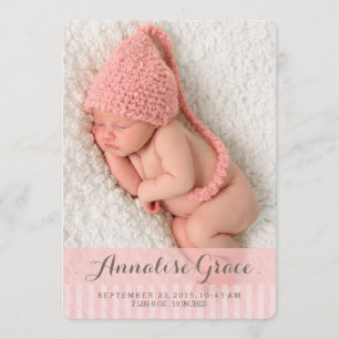 Sweet Dreams Two Photo Modern Birth Announcement