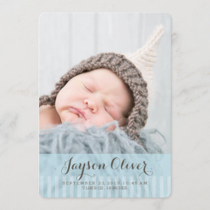 Sweet Dreams Two Photo Modern Birth Announcement