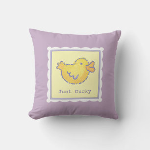 Sweet Dreams Yellow Duck Just Ducky Baby Lavender Throw Pillow
