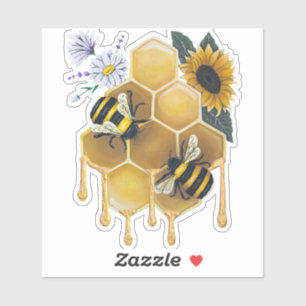 Sweet Dripping Honey Bee Die-Cut Stickers