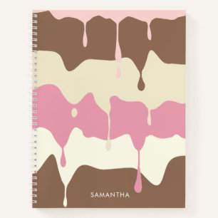 Sweet Dripping Neapolitan Ice Cream Notebook