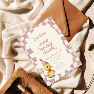 Sweet Duckling 1er Anniversaire Fête Invitation