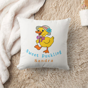 Sweet Duckling Throw Pillow