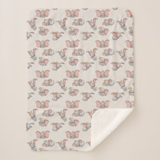 Sweet Dumbo Pattern Sherpa Blanket