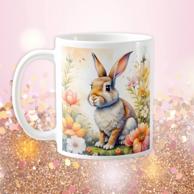 Sweet Easter Blessings Vintage Bunny Rabbit  Coffee Mug (Creator Uploaded)