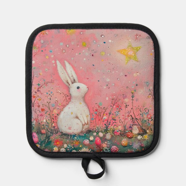 Sweet Easter Bunny  Pot Holder (Front)