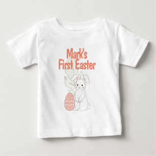 Sweet Easter Personalized First Easter Bunny Kids Baby T-Shirt