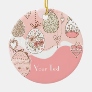 Sweet Elegance Easter Ceramic Ornament
