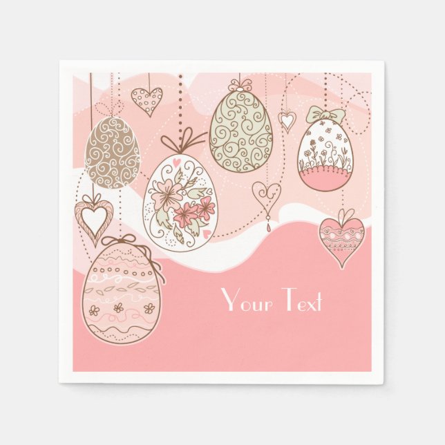 Sweet Elegance Easter Eggs Napkin (Front)