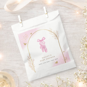 Sweet Elegant Arch Ballerina Girl Baby Shower Favour Bag