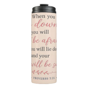 Sweet & Elegant - Proverbs 3:24 Thermal Tumbler