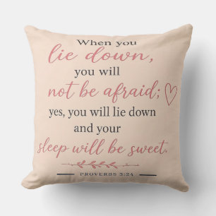 Sweet & Elegant - PROVERBS 3:24 Throw Pillow