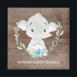 Sweet Elephant Baby Shower Favor Magnet<br><div class="desc">Adorable Elephant magnet for a boys baby shower. Visit our shop to view our entire sweet elephant collection.</div>