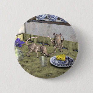 Sweet Elephant Mice 2 Inch Round Button