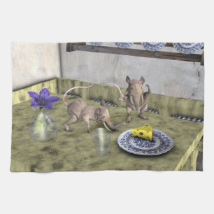 Sweet Elephant Mice Kitchen Towel