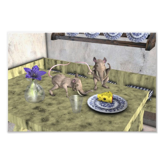 Sweet Elephant Mice Photo Print (Front)