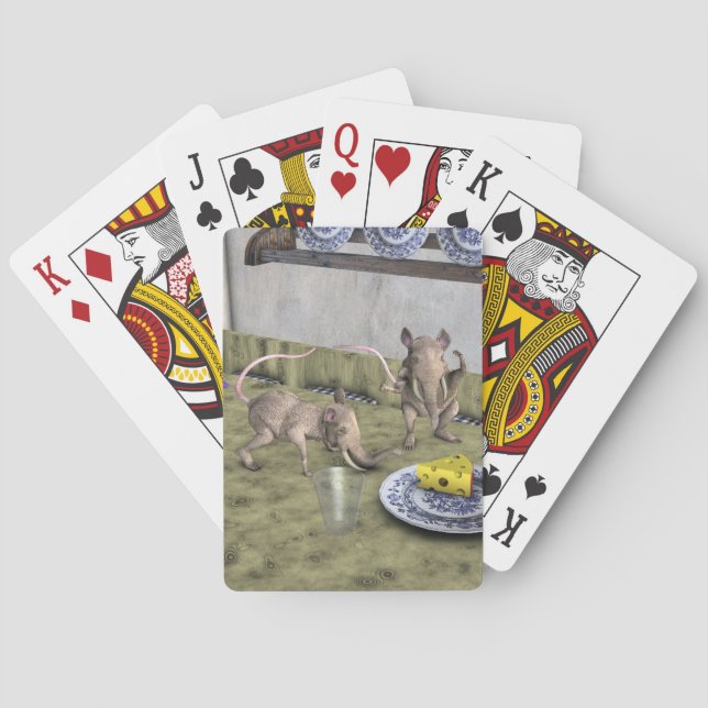 Sweet Elephant Mice Playing Cards (Back)