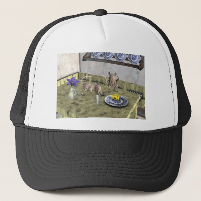 Sweet Elephant Mice Trucker Hat (Front)