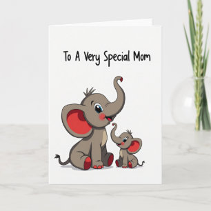 Sweet Elephant Mom Card