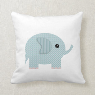 Sweet Elephants Nursery Decor Throw Pillow