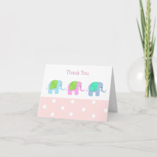 Sweet Elephants Thank You Card