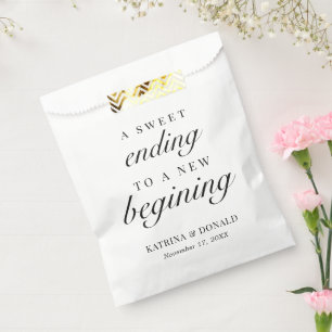 Sweet Ending To A New Beginning Wedding Favour Ba Favour Bag