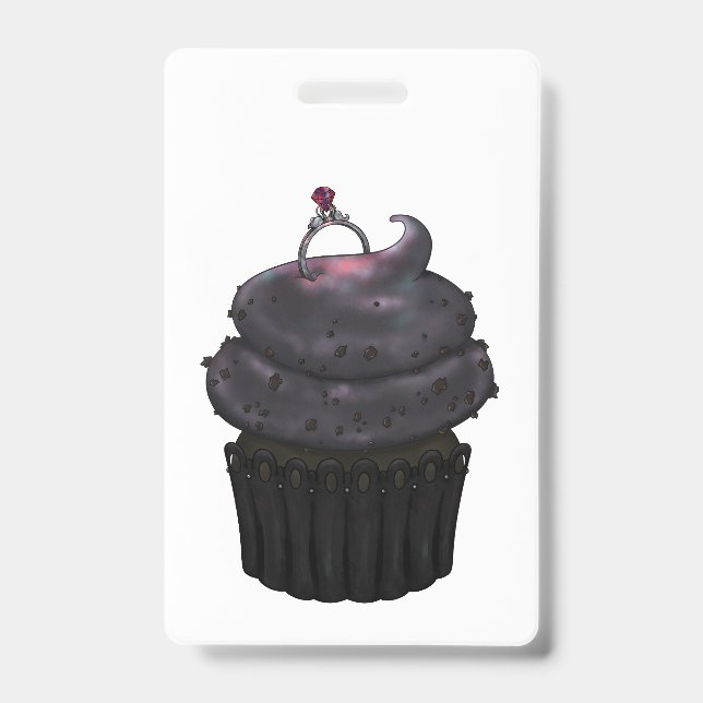 Sweet Engagement Cupcake Badge (Front)