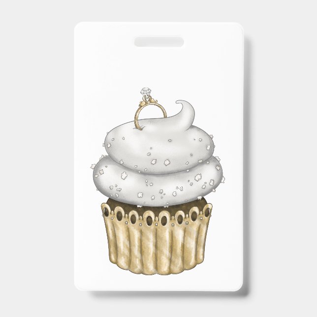 Sweet Engagement Cupcake Badge (Front)
