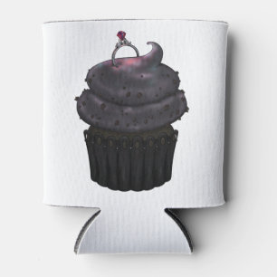 Sweet Engagement Cupcake Can Cooler