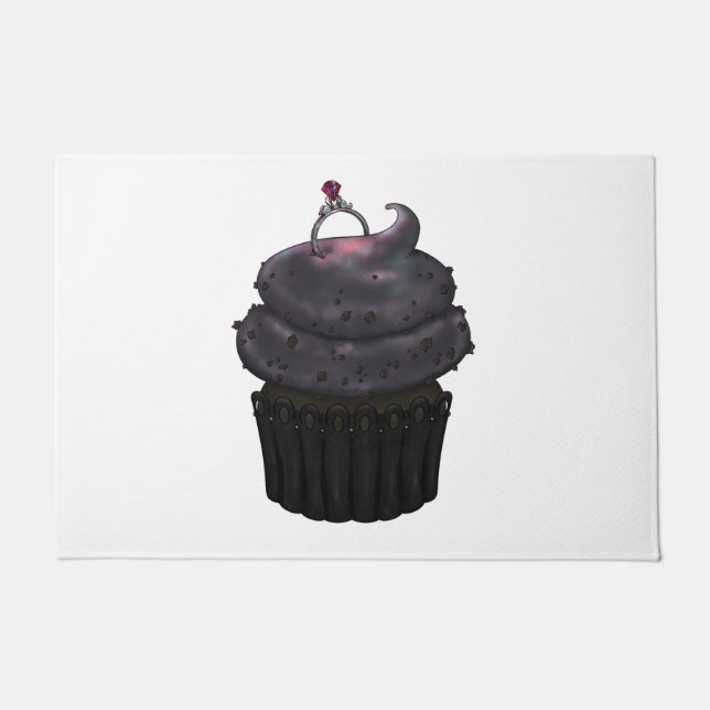 Sweet Engagement Cupcake Doormat (Front)