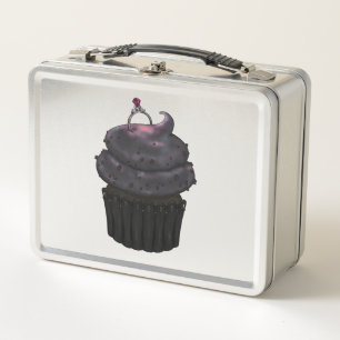 Sweet Engagement Cupcake Metal Lunch Box