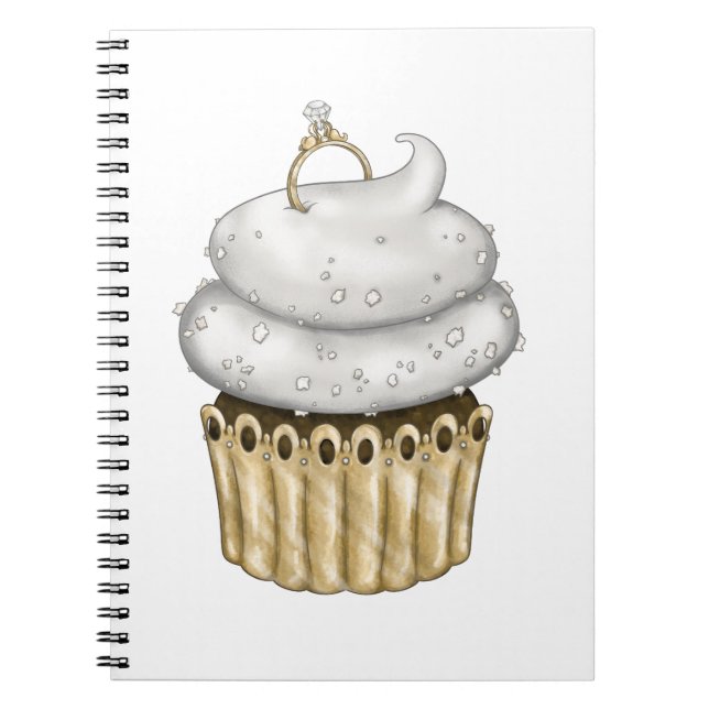 Sweet Engagement Cupcake Notebook (Front)