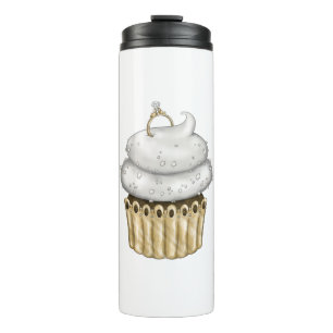 Sweet Engagement Cupcake Thermal Tumbler