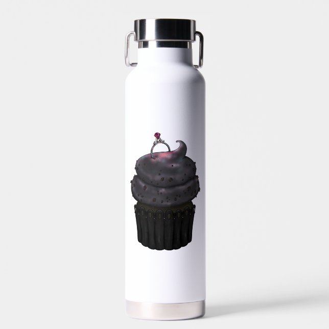 Sweet Engagement Cupcake Water Bottle (Front)
