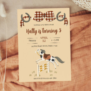Sweet Equestrian Birthday Invitation